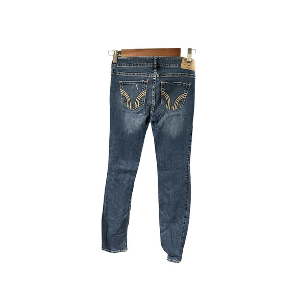 Hollister Skinny Fit Distress Ripped Denim Jeans Medium Wash Size W25 L32 - Picture 5 of 8